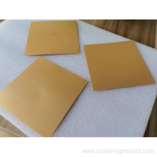 W-Cu alloy gold-plated parts